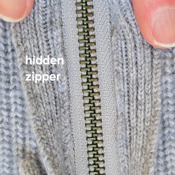 NWOT Brooks Brothers Wool Cashmere Hoodie Cardigan Grey Size XS - Picture 6 of 16